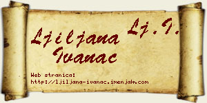Ljiljana Ivanac vizit kartica
